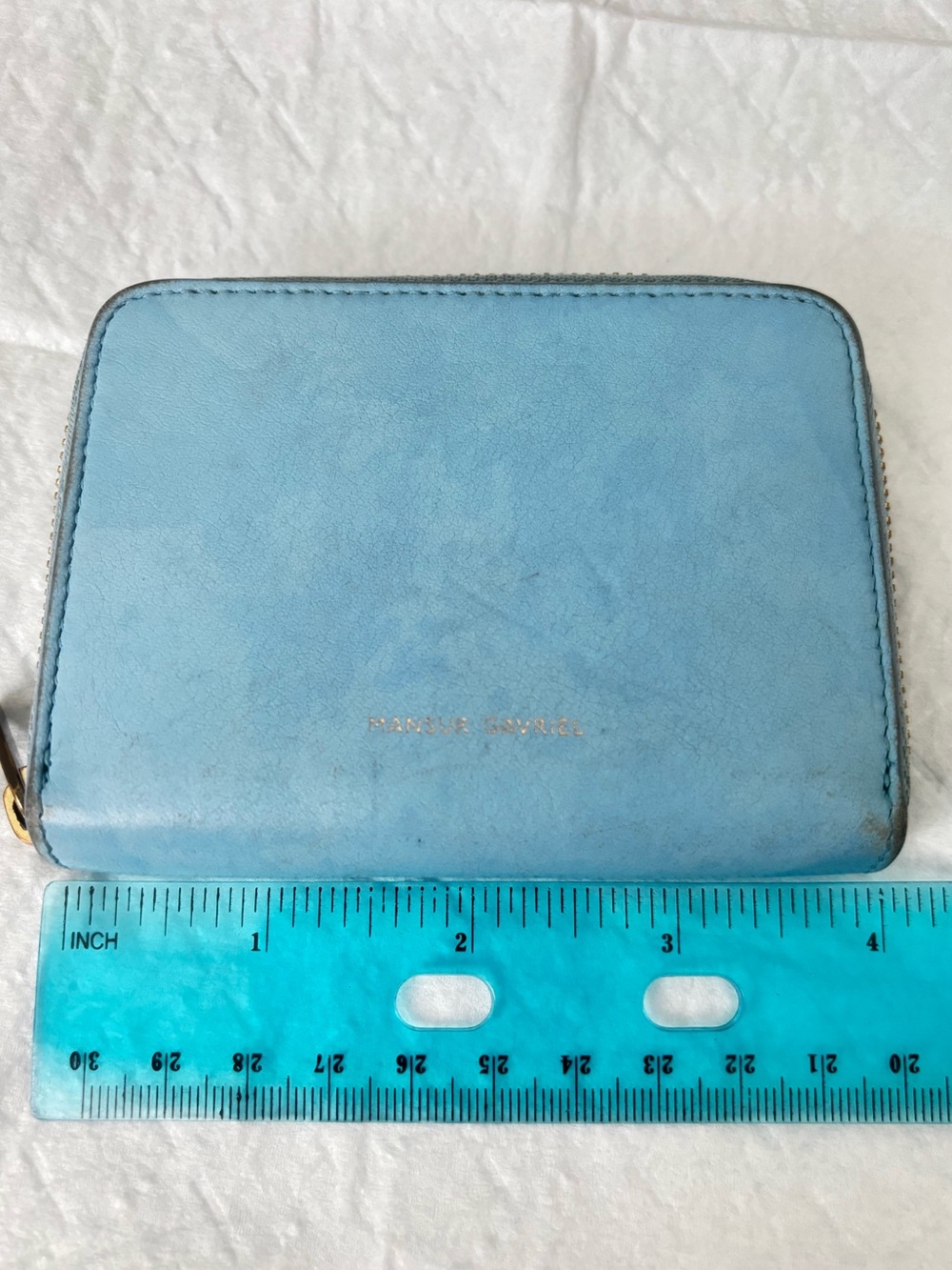 MANSUR GAVRIEL LT BLUE SMALL WALLET - Picture 7 of 11